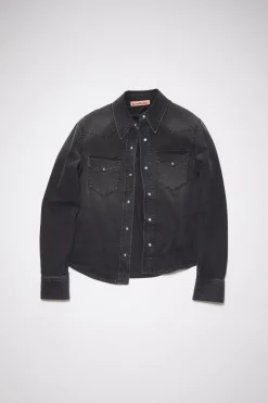 Jeanshemd Mit Knopfleiste