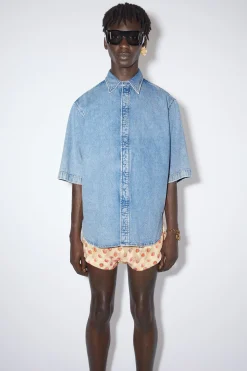 Jeanshemd Mit Knopfleiste