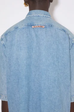 Jeanshemd Mit Knopfleiste