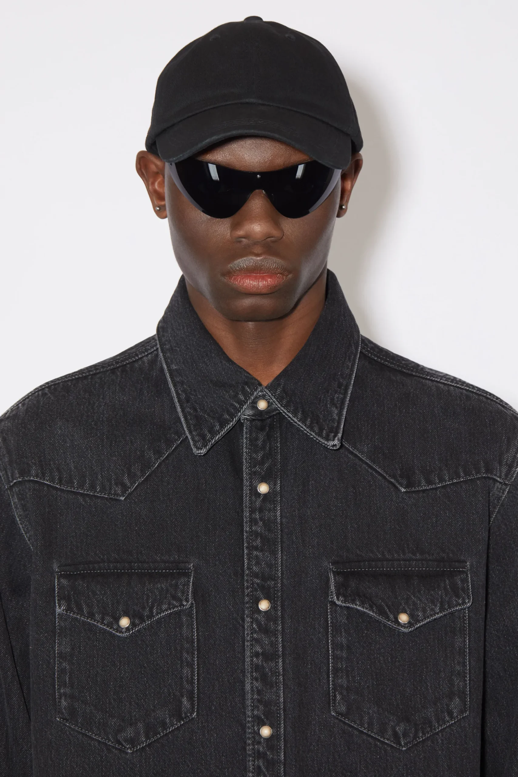 Jeanshemd Mit Knopfleiste