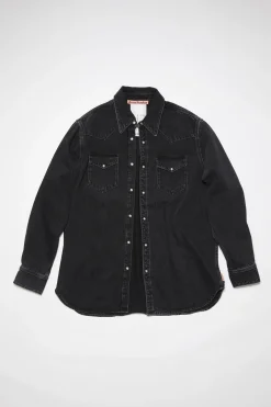 Jeanshemd Mit Knopfleiste
