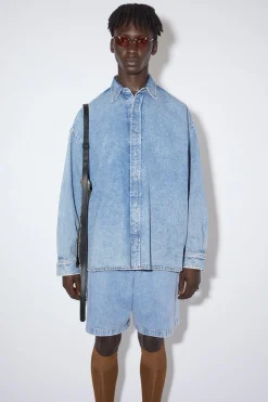 Jeanshemd Mit Knopfleiste