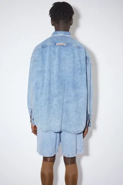 Jeanshemd Mit Knopfleiste