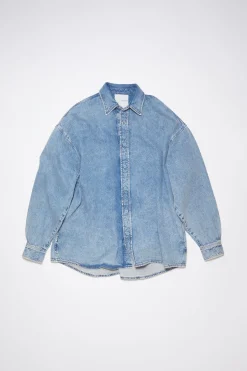Jeanshemd Mit Knopfleiste