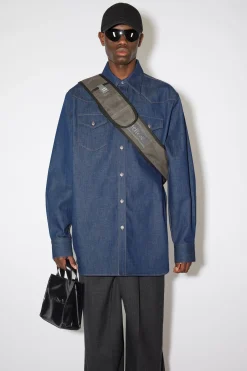 Jeanshemd Mit Knopfleiste