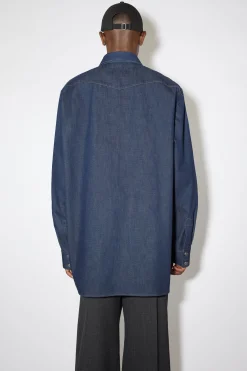 Jeanshemd Mit Knopfleiste