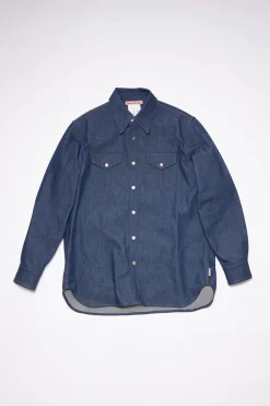 Jeanshemd Mit Knopfleiste