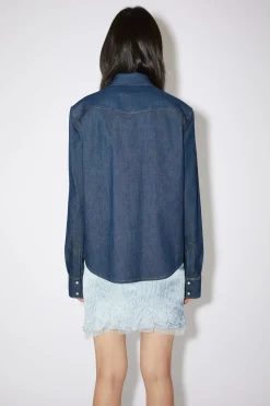 Jeanshemd Mit Knopfleiste