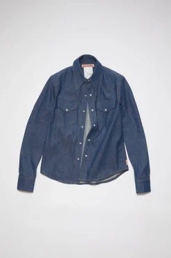Jeanshemd Mit Knopfleiste