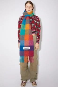 Karierter Schal Aus Mohair