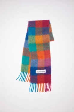 Karierter Schal Aus Mohair