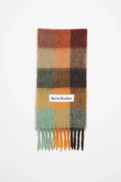 Karierter Schal Aus Mohair