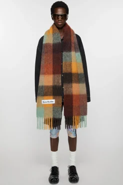 Karierter Schal Aus Mohair
