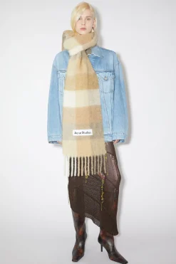 Karierter Schal Aus Mohair