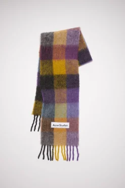 Karierter Schal Aus Mohair