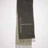 Karierter Wollschal Mit Logo
