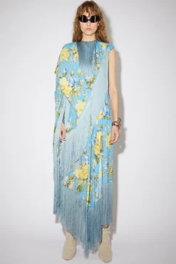Kleid Mit Blumenprint Und Fransen
