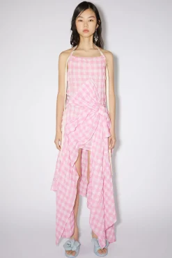 Kleid Mit Gingham-Muster Und Schleife