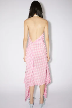 Kleid Mit Gingham-Muster Und Schleife