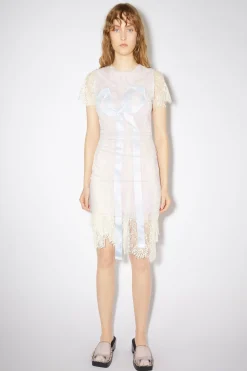 Kleid Mit Spitze Und Schleife