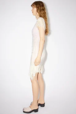Kleid Mit Spitze Und Schleife
