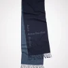 Kontrastierender Wollschal Mit Logo-Jacquardmuster