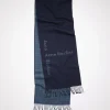 Kontrastierender Wollschal Mit Logo-Jacquardmuster