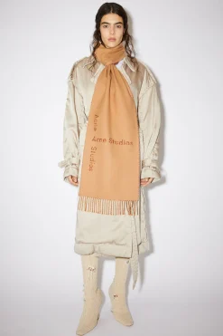 Kontrastierender Wollschal Mit Logo-Jacquardmuster
