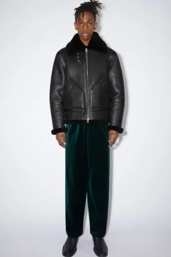 Lammfelljacke Im Piloten-Stil