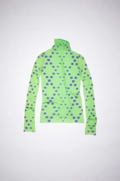 Langarmeliges Top Mit Face-Logo