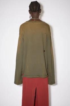 Langarmliges T-Shirt Im Used-Look