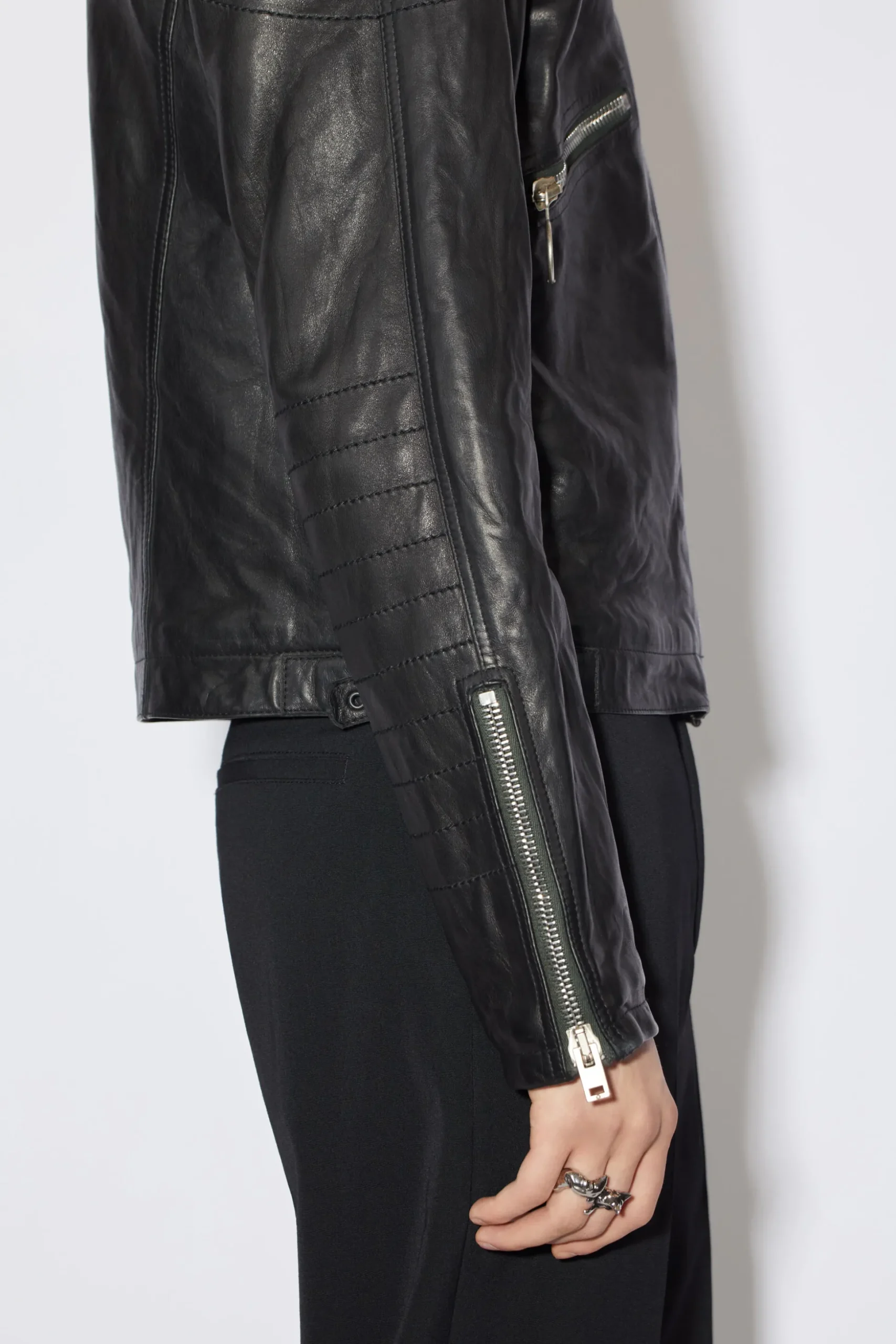 Lederjacke Im Used-Look