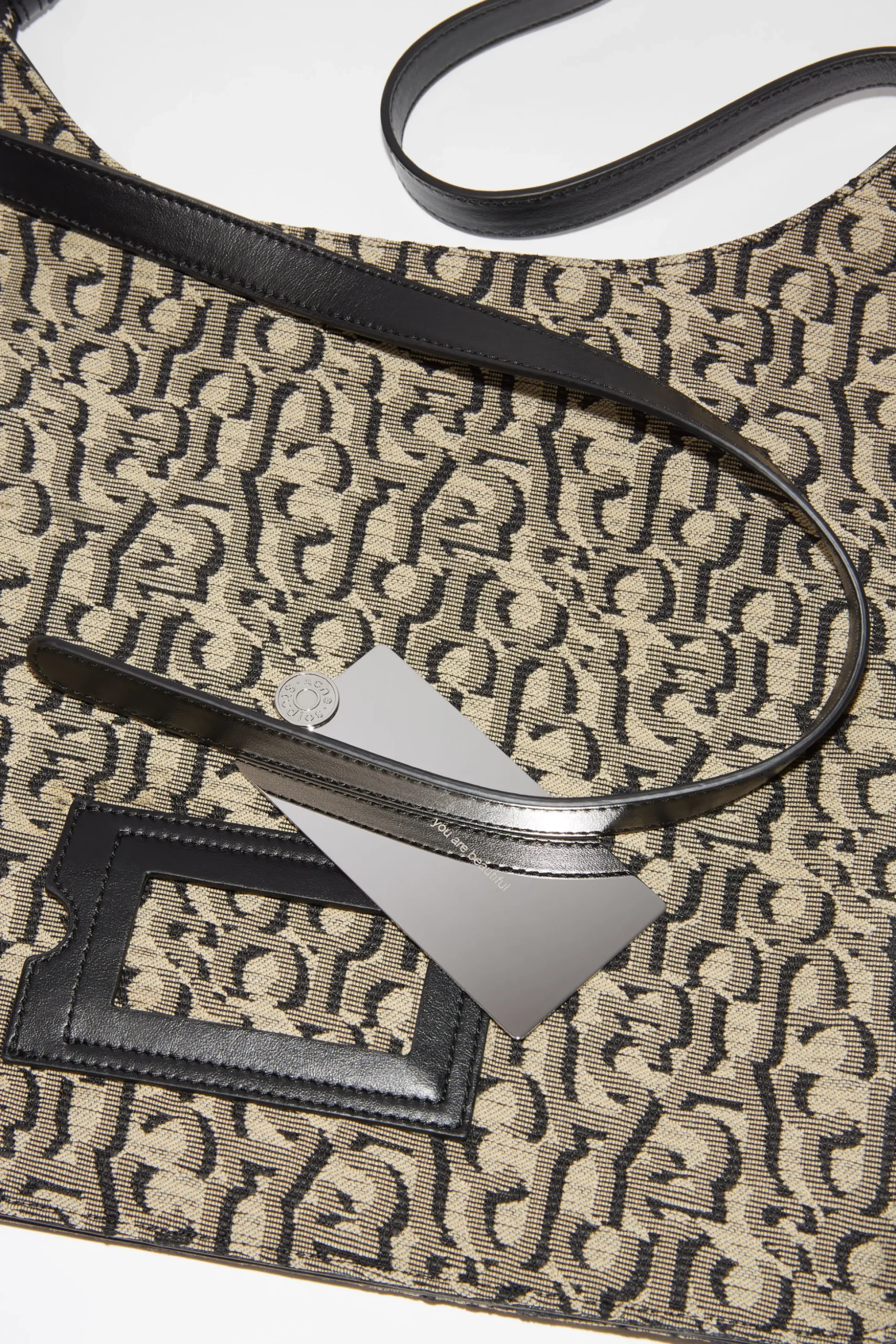Monogramm Platt Schultertasche