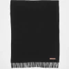 Oversized-Wollschal Mit Fransen
