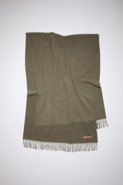 Oversized-Wollschal Mit Fransen