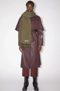 Oversized-Wollschal Mit Fransen