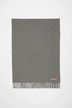 Oversized-Wollschal Mit Fransen