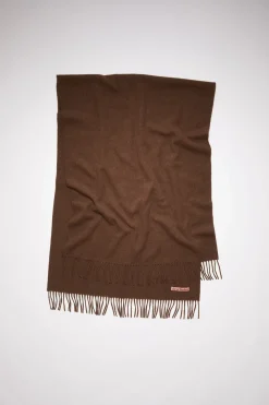 Oversized-Wollschal Mit Fransen