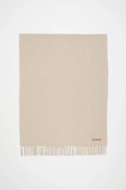 Oversized-Wollschal Mit Fransen