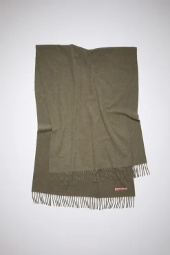 Oversized-Wollschal Mit Fransen