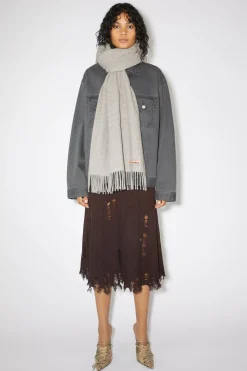 Oversized-Wollschal Mit Fransen