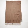 Oversized-Wollschal Mit Fransen