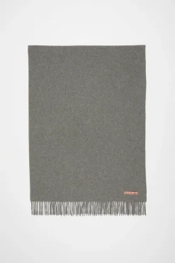 Oversized-Wollschal Mit Fransen