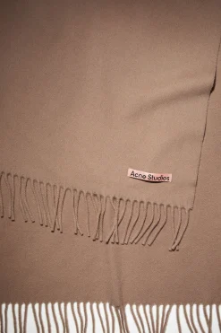 Oversized-Wollschal Mit Fransen