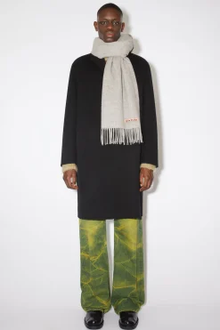 Oversized-Wollschal Mit Fransen