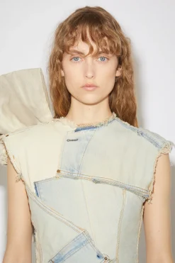 Patchwork-Kleid Aus Denim
