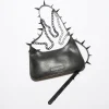 Platt Mini-Schultertasche Mit Spikes