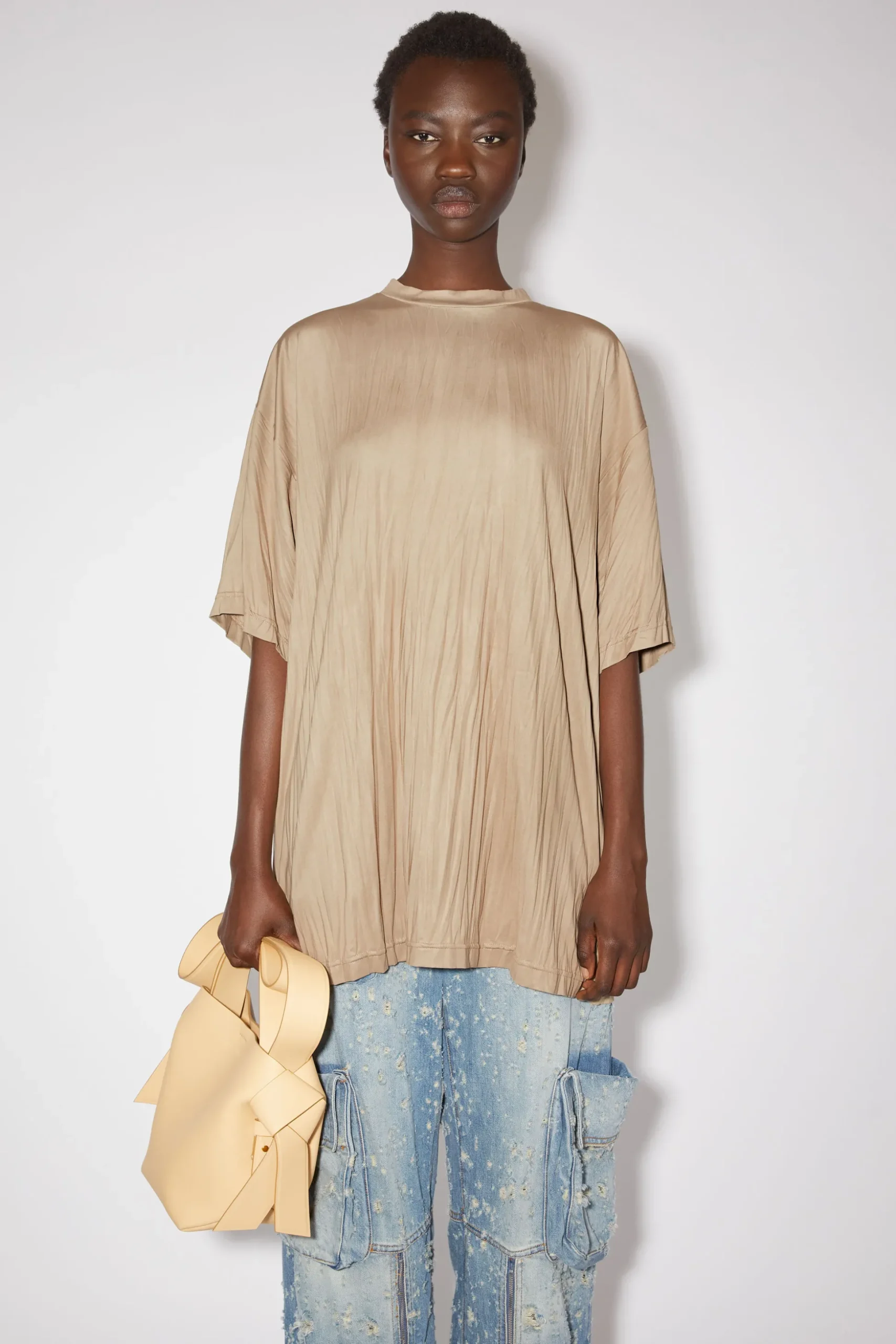 Plissiertes T-Shirt