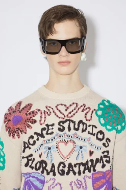 Pullover Mit Floragatan-Artwork Aus Jacquard