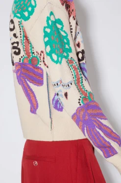 Pullover Mit Floragatan-Artwork Aus Jacquard